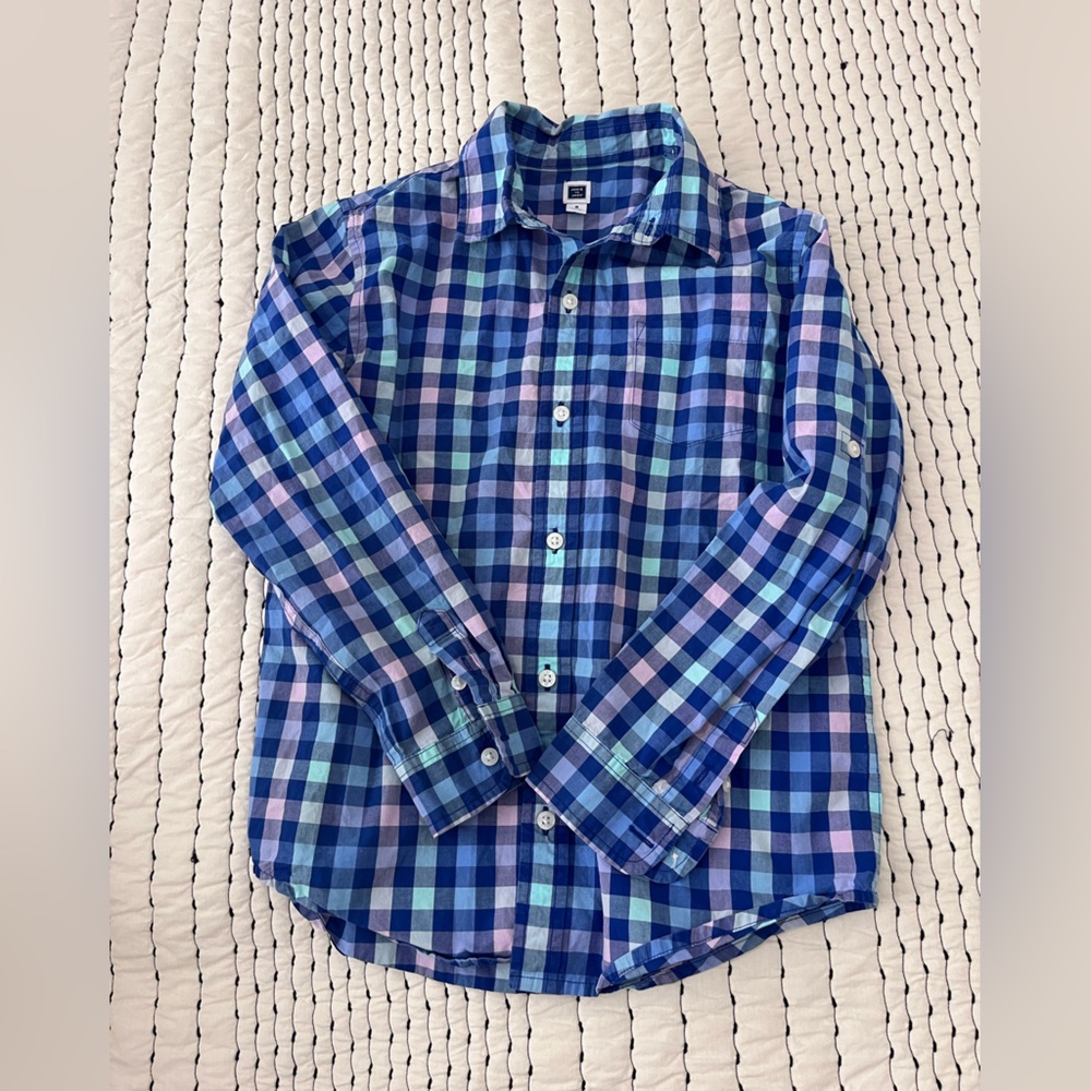 Blue Checkered Boys Shirt